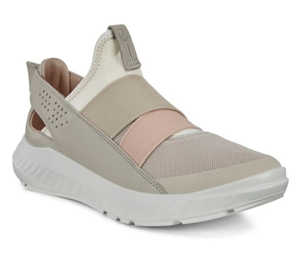 ECCO ST.1 Lite Slip On Sneakers Womens 9 Beige Pink Walking Shoes Athletic NWT